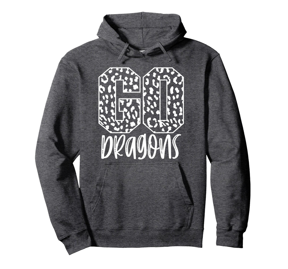 Dragons Team Mascot School Spirit Game Hoodie - Minimalist Print Men Women