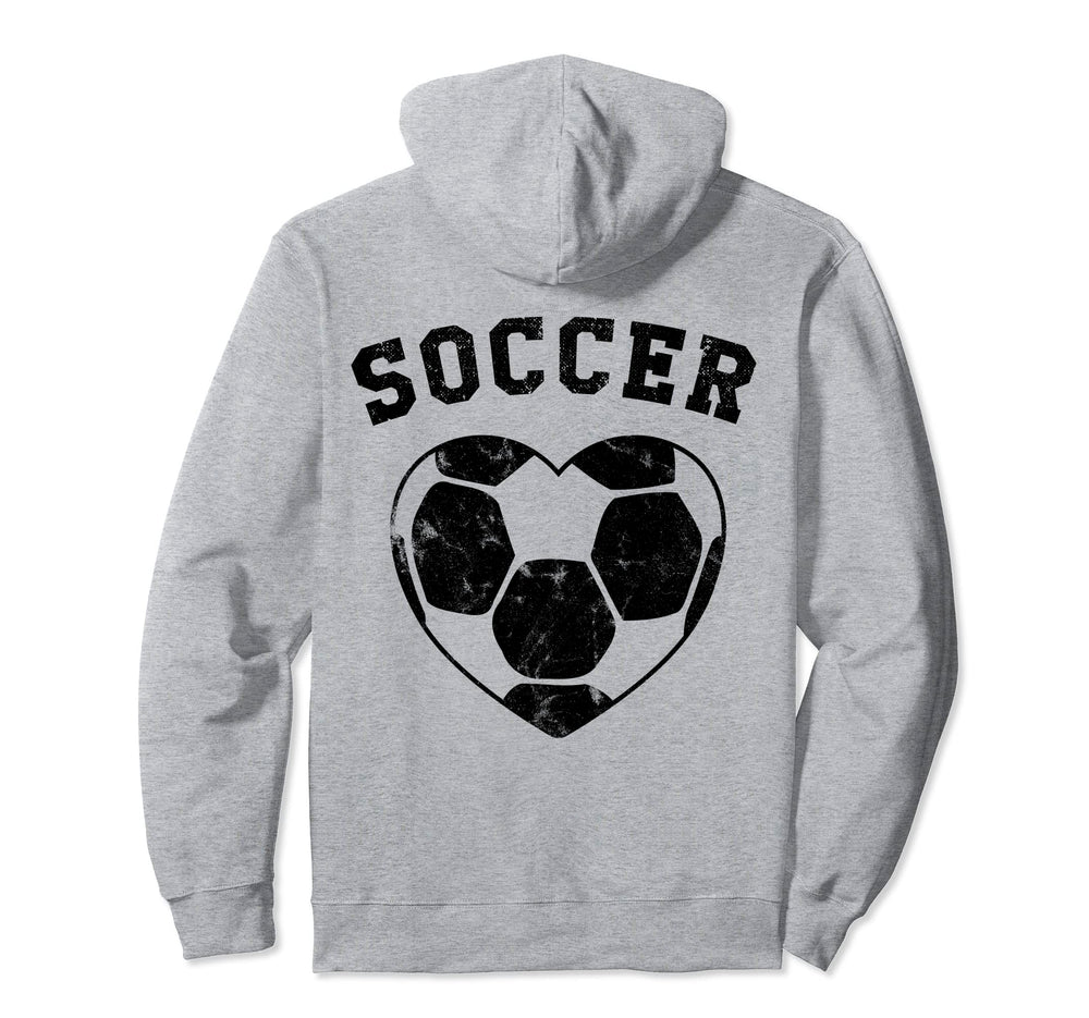 Love Soccer Soccer Ball Heart Mom Hoodie - Custom Art Print Unisex