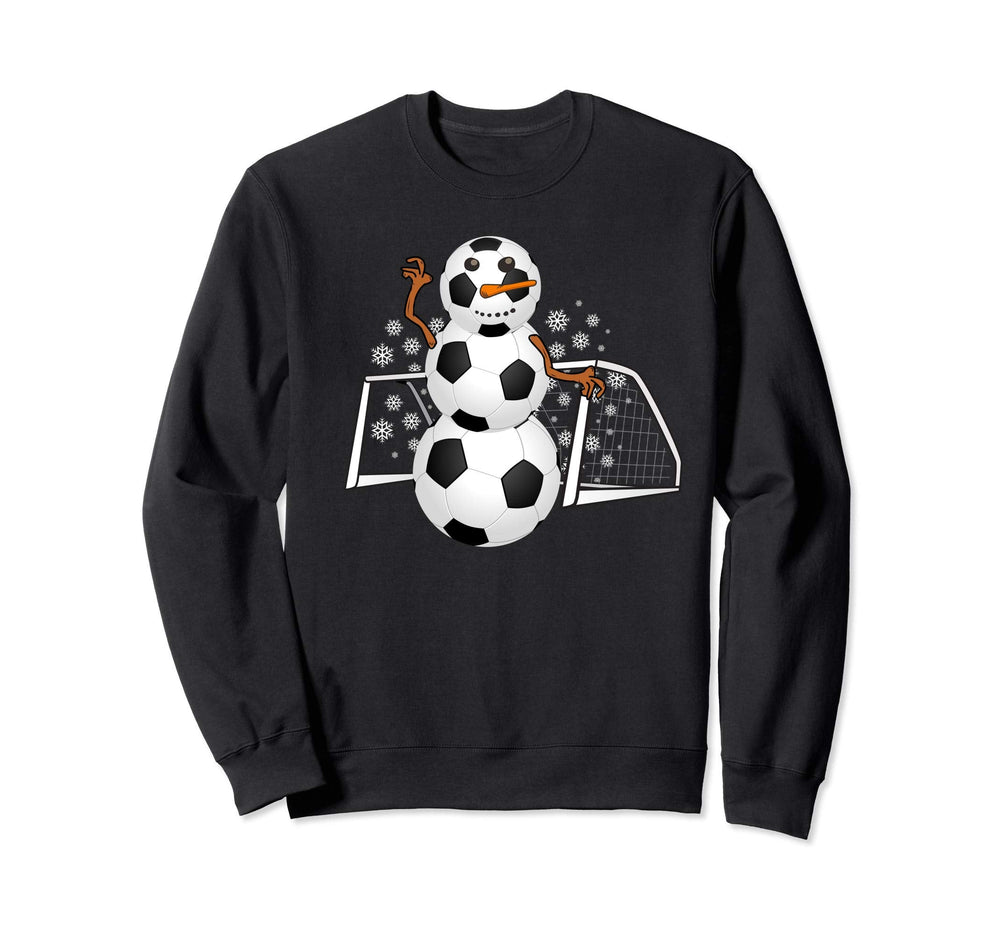 Soccer Snowman Gift Soccer Player Sweatshirt - Minimalist Print for Adults