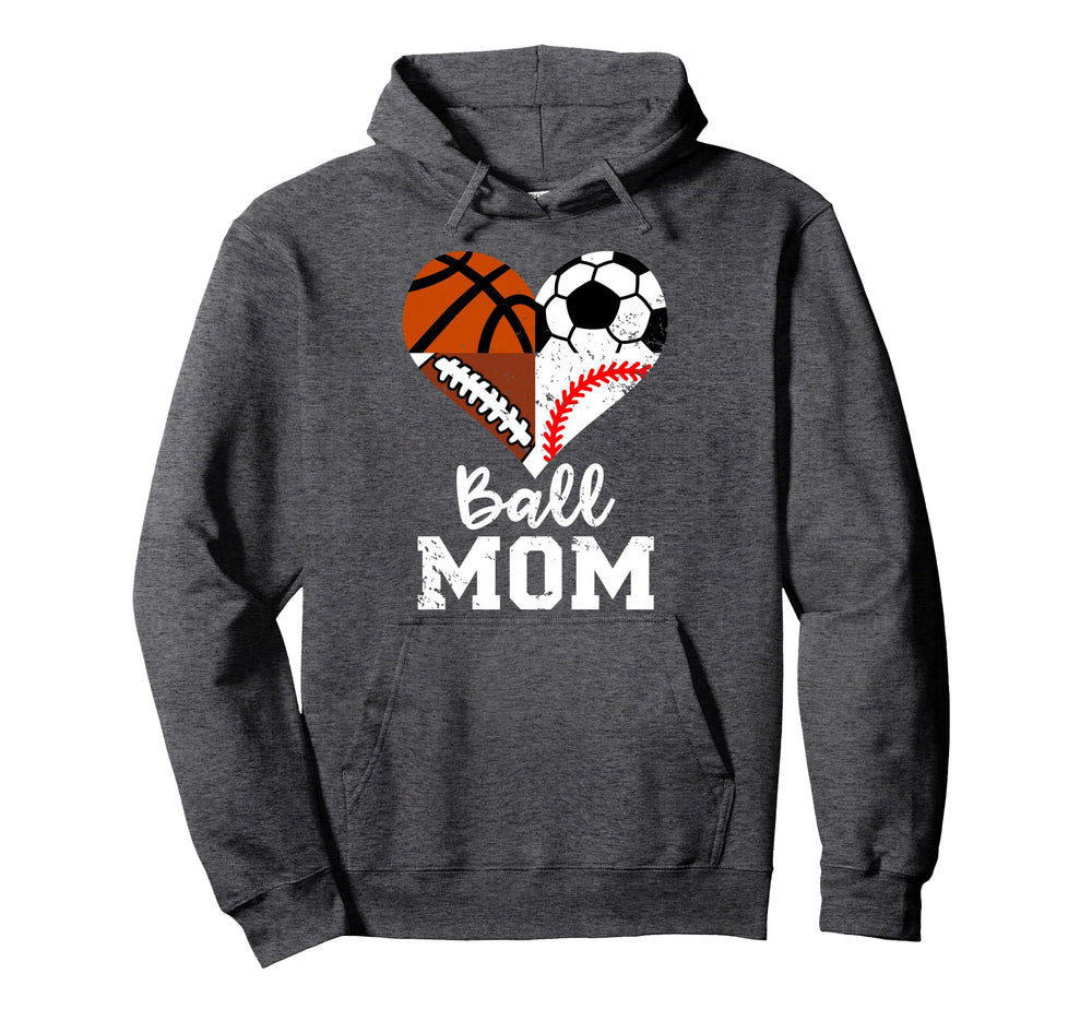 Ball Mom Funny Soccer Football Hoodie - Minimalist Print Men Women