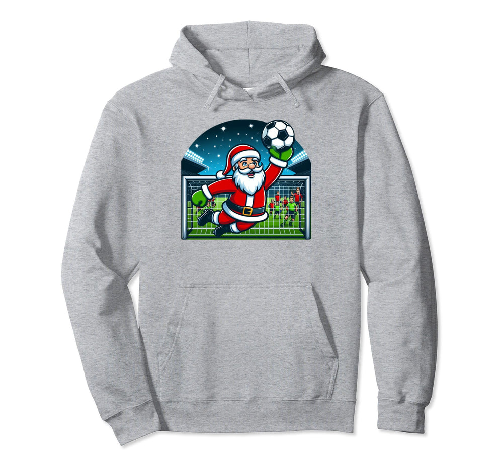Goalkeeper Soccer Santa Hoodie - Minimalist Print Unisex