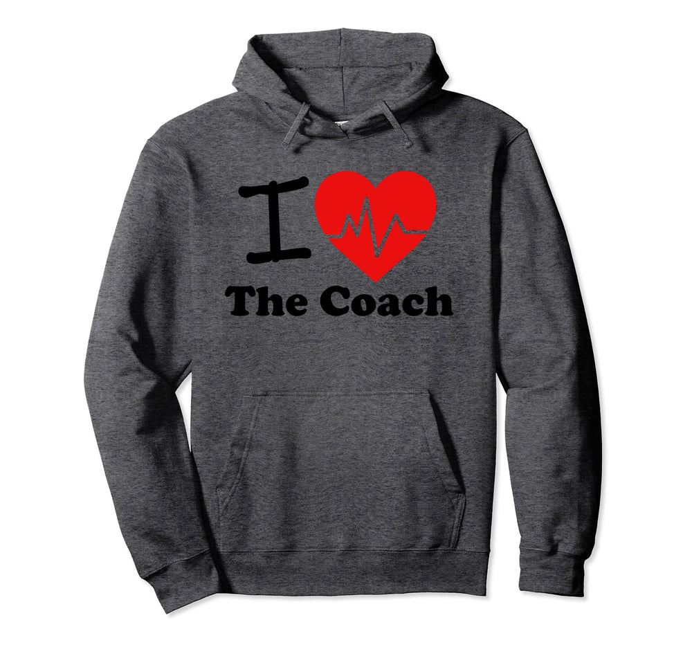 I Love Coach Basketball Football Hoodie - Custom Art Print Men Women