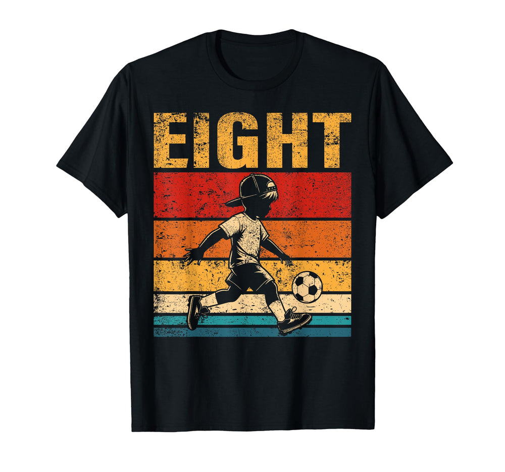 8 Year Old Soccer Birthday 8Th T-Shirt - Minimalist Print for Adults