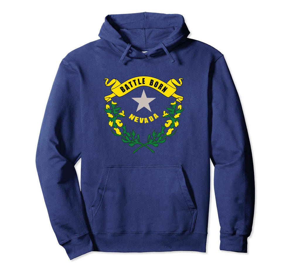 Blue Nevada Flag State Us Nv Sweatshirt - Graphic Print Unisex