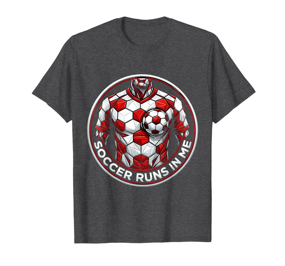 Soccer Runs Me Passionate Fan T-Shirt - Minimalist Print Unisex