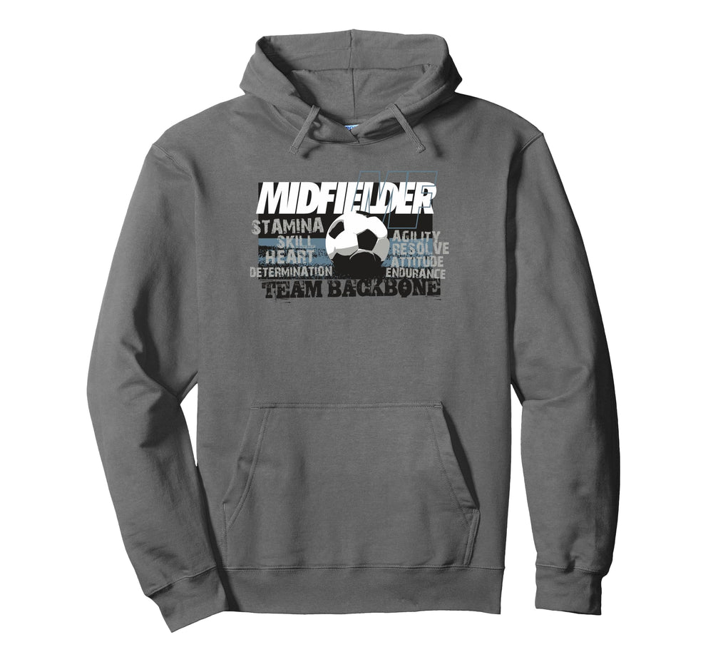 Soccer Midfielder Team Backbone Hoodie - Custom Art Print for Adults