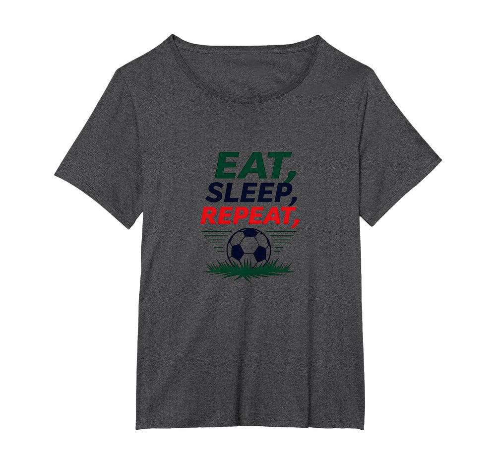 Eat Sleep Soccer Repeat Funny Sports T-Shirt - Custom Art Print for Adults
