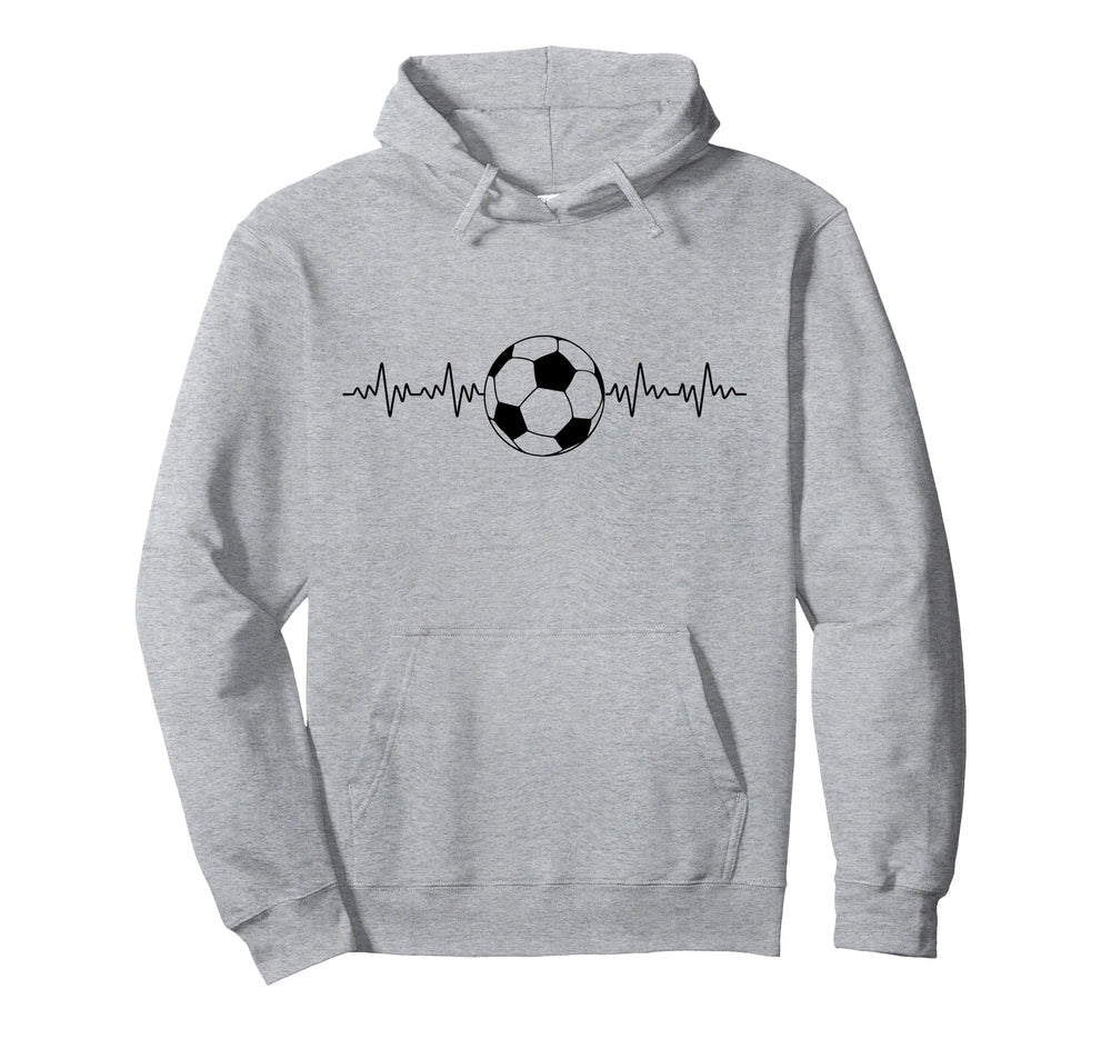 Football Heartbeat Soccer Lovers Hoodie - Aesthetic Graphic Men Women