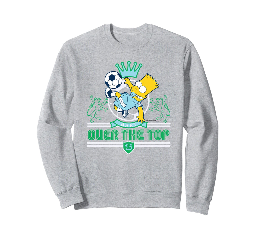 Simpsons Bart Over Soccer Player Sweatshirt - Custom Art Print Men Women