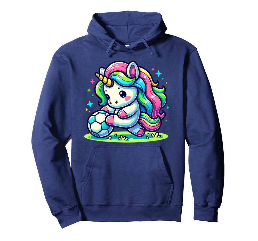 Footballer Unicorn Fans Soccer Team Hoodie - Custom Art Print for Adults