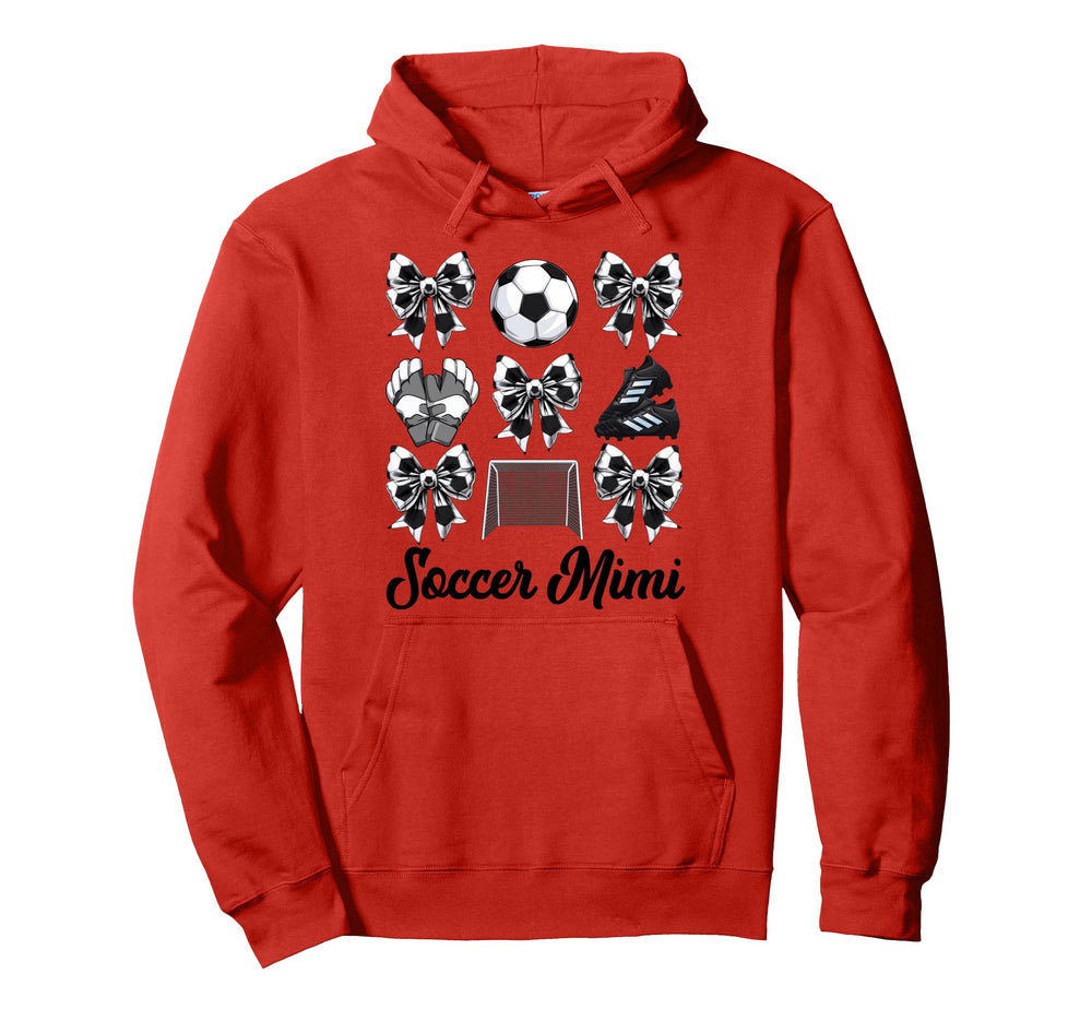 Soccer Mimi Bow Soccer Mom Mommy Hoodie - Unique Graphic for Adults