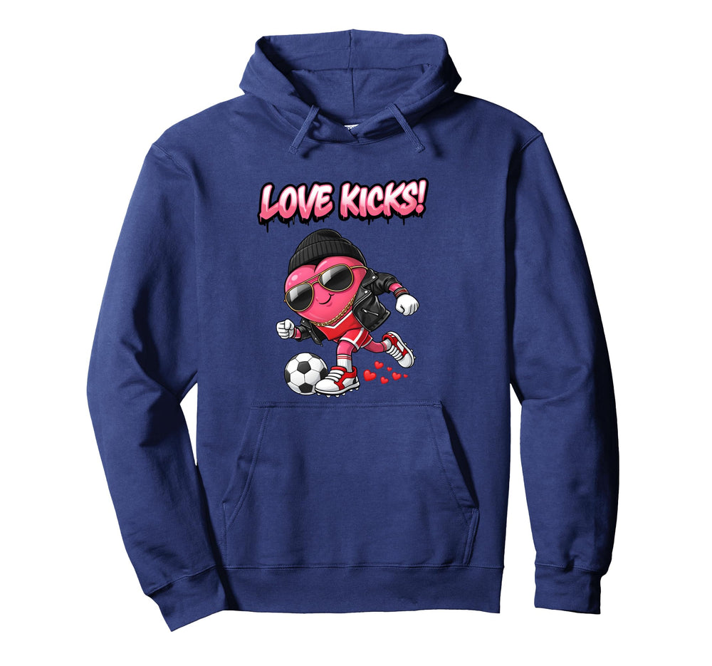 Valentine Gift Soccer Heart Sport Hoodie - Unique Graphic Men Women