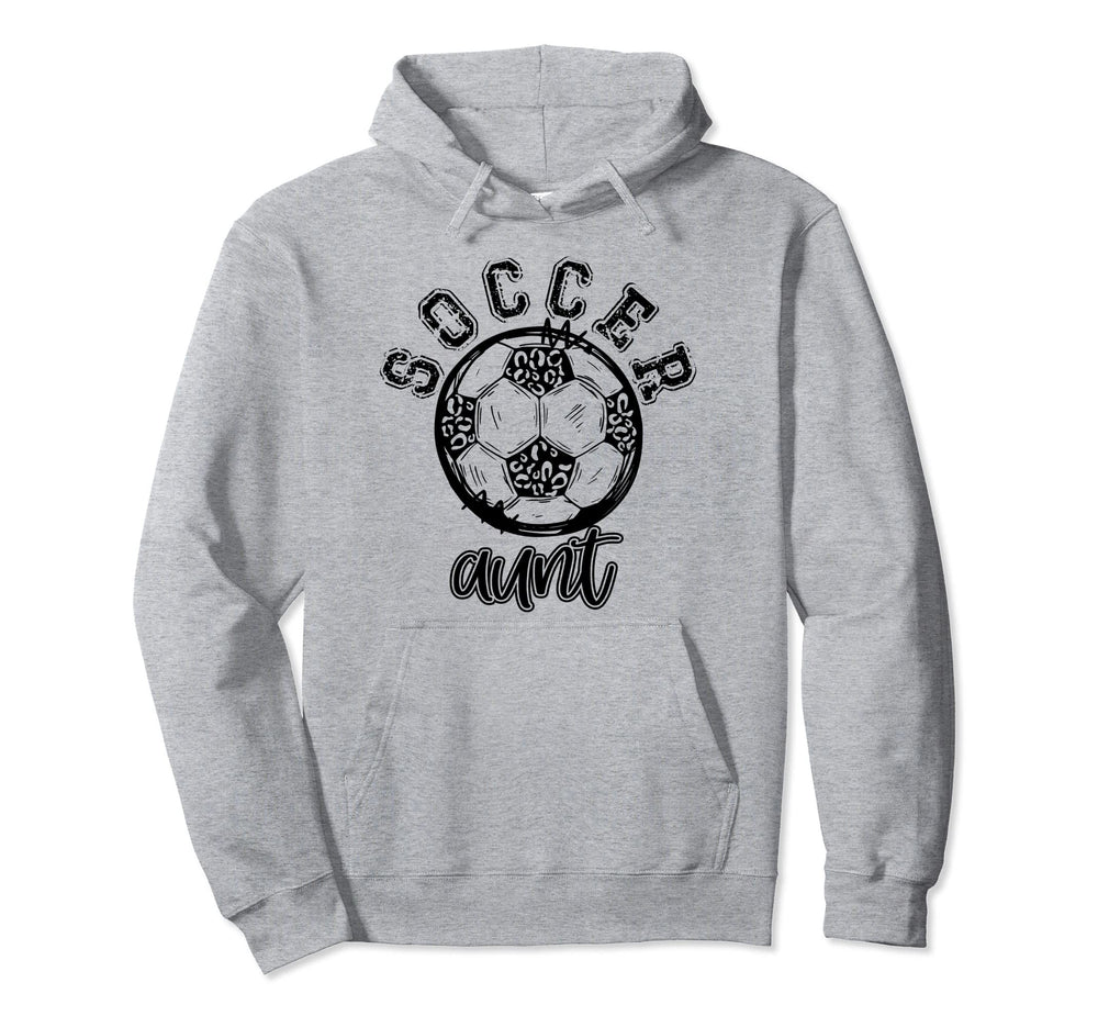 Soccer Aunt Leopard Cheetah Trendy Hoodie - Fun Novelty Design Men Women