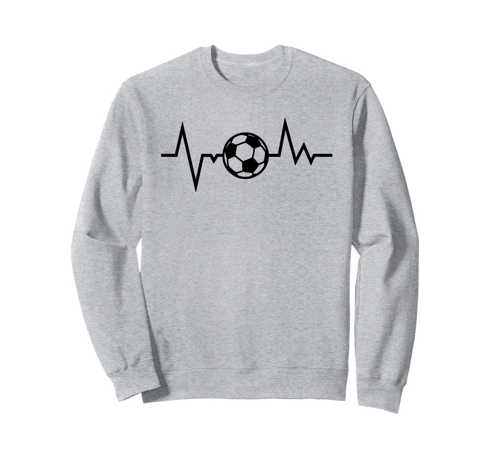 Soccer Heartbeat Funny Soccer Sweatshirt - Custom Art Print for Adults