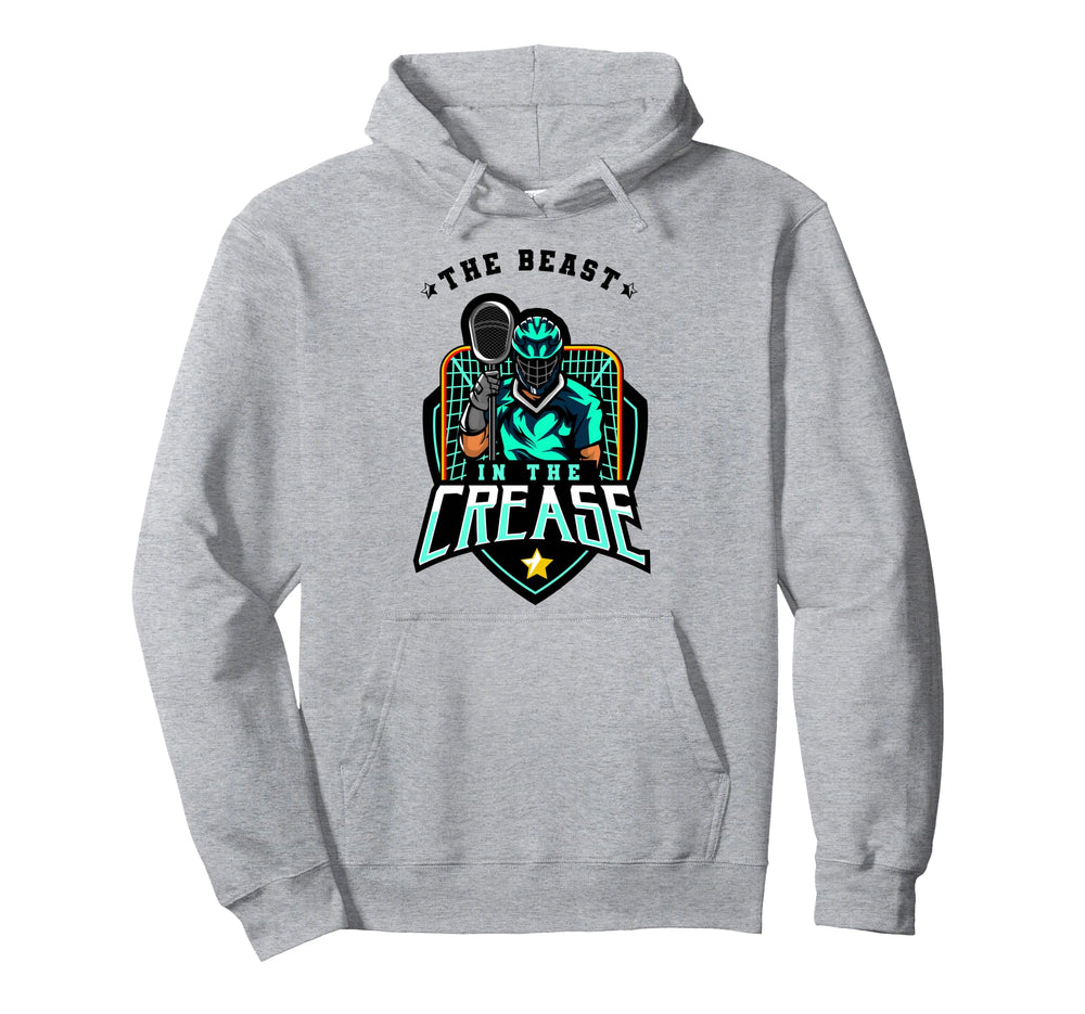 Beast Crease Lacrosse Goalkeeper Hoodie - Aesthetic Graphic Men Women