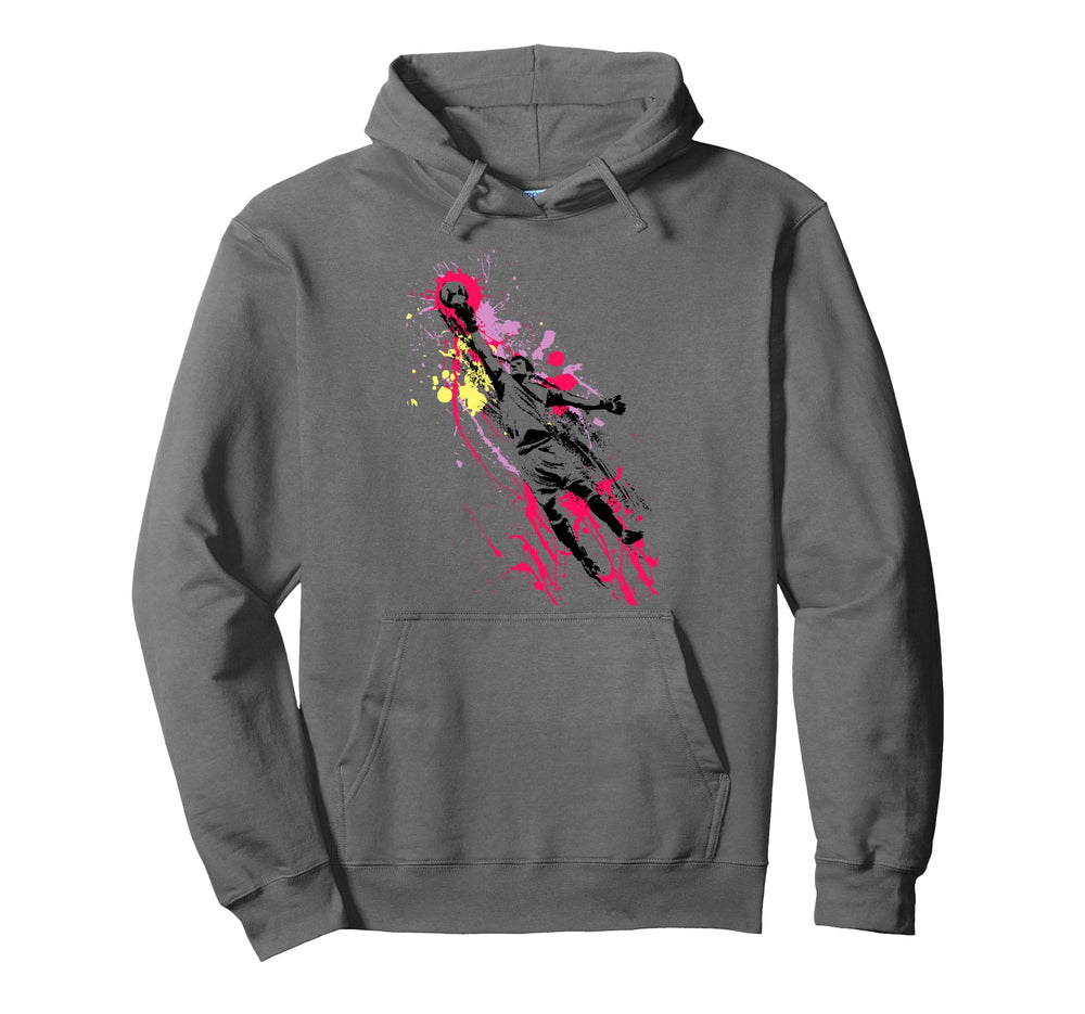 Colorful Soccer Goalie Splash Art Hoodie - Novelty Apparel Men Women