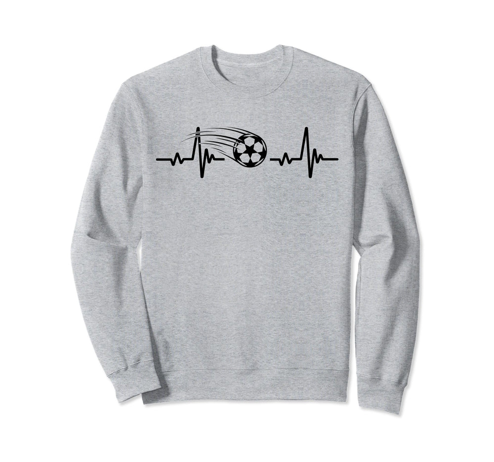 Soccer Heartbeat Tees Soccer Ball Sweatshirt - Fun Novelty Design Unisex