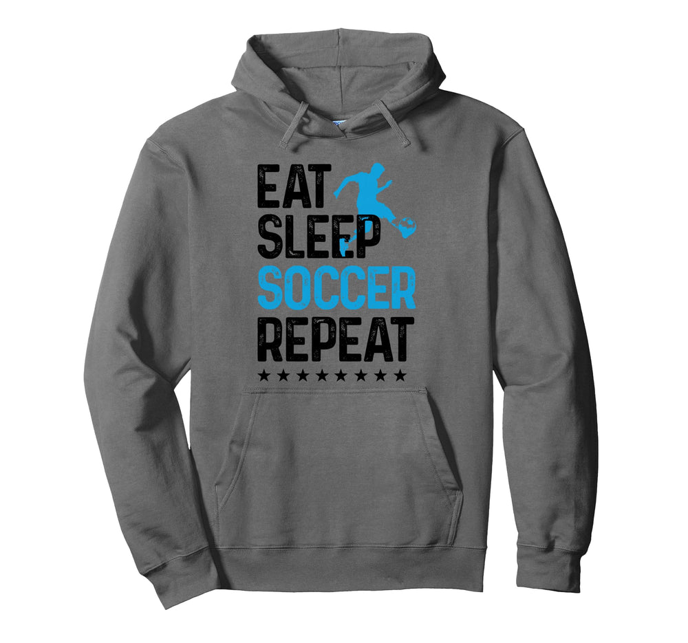 Eat Sleep Soccer Repeat Sport Player Hoodie - Graphic Print Men Women