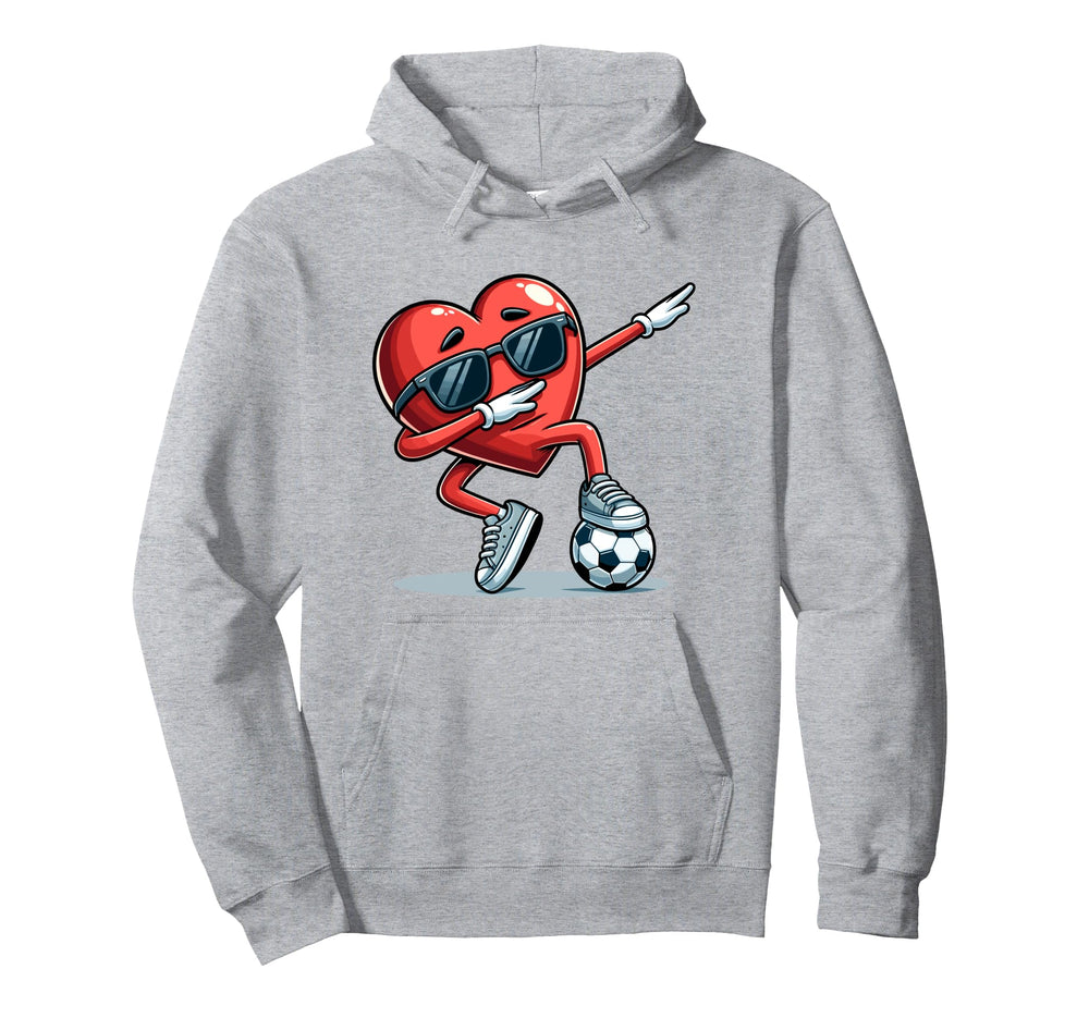 Heart Soccer Player Fun Sports Hoodie - Trendy Graphic Men Women