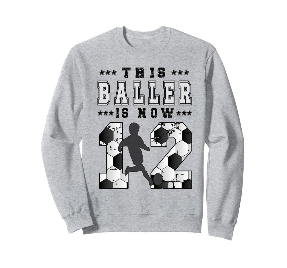 12Th Birthday Soccer Twelve Year Old Sweatshirt - Graphic Print Men Women