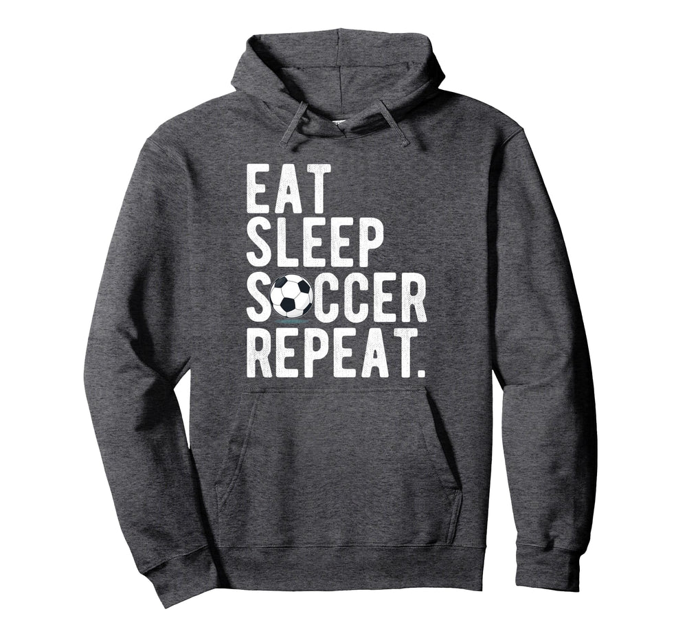 Eat Sleep Soccer Repeat Football Hoodie - Minimalist Print Unisex