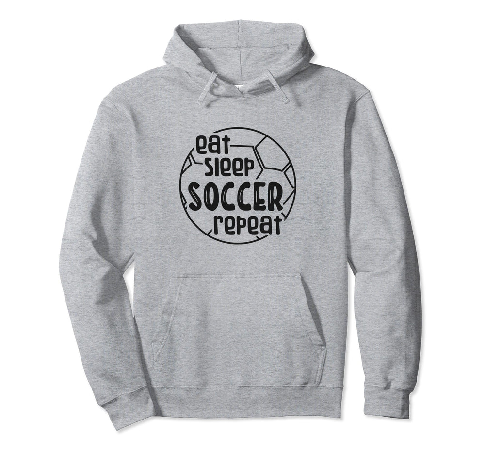 Eat Sleep Soccer Repeat Hoodie - Aesthetic Graphic for Adults