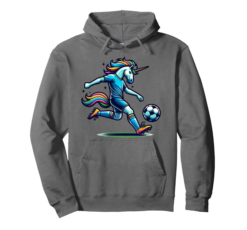 Footballer Unicorn Fans Soccer Hoodie - Casual Everyday Wear for Adults