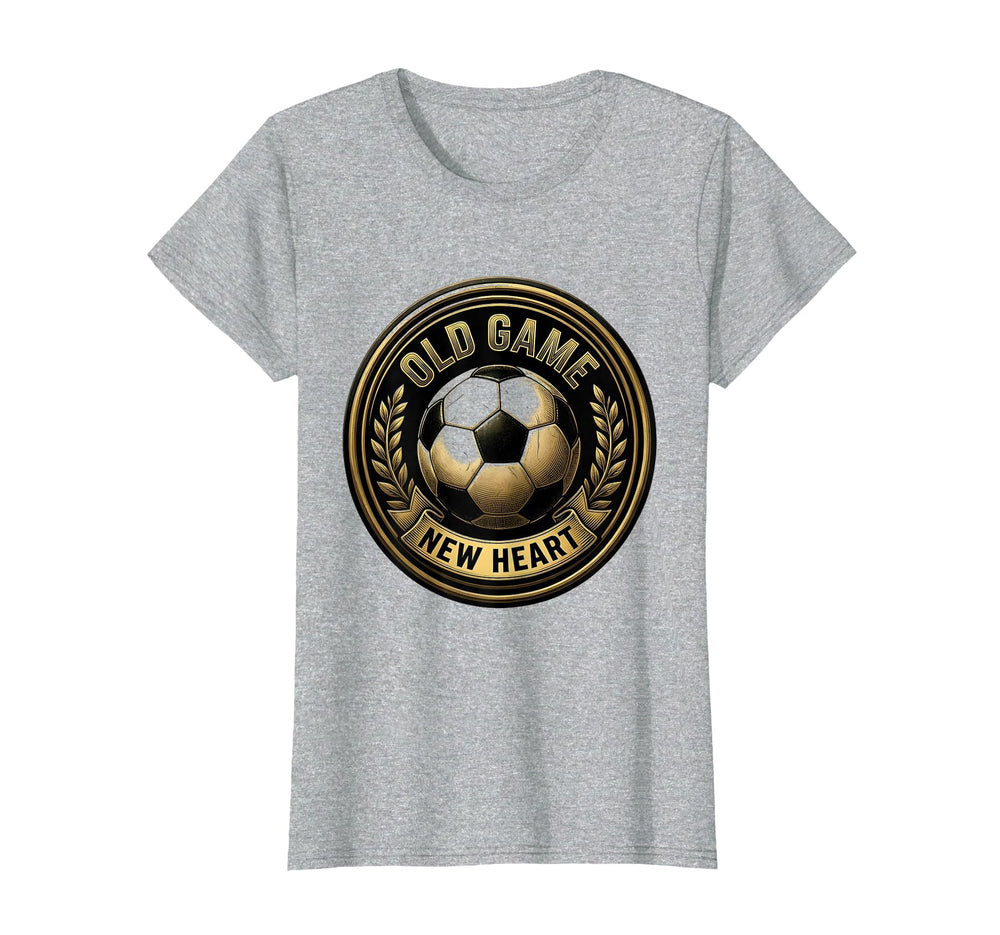 Soccer Ball Old Game New Heart T-Shirt - Fun Novelty Design Men Women
