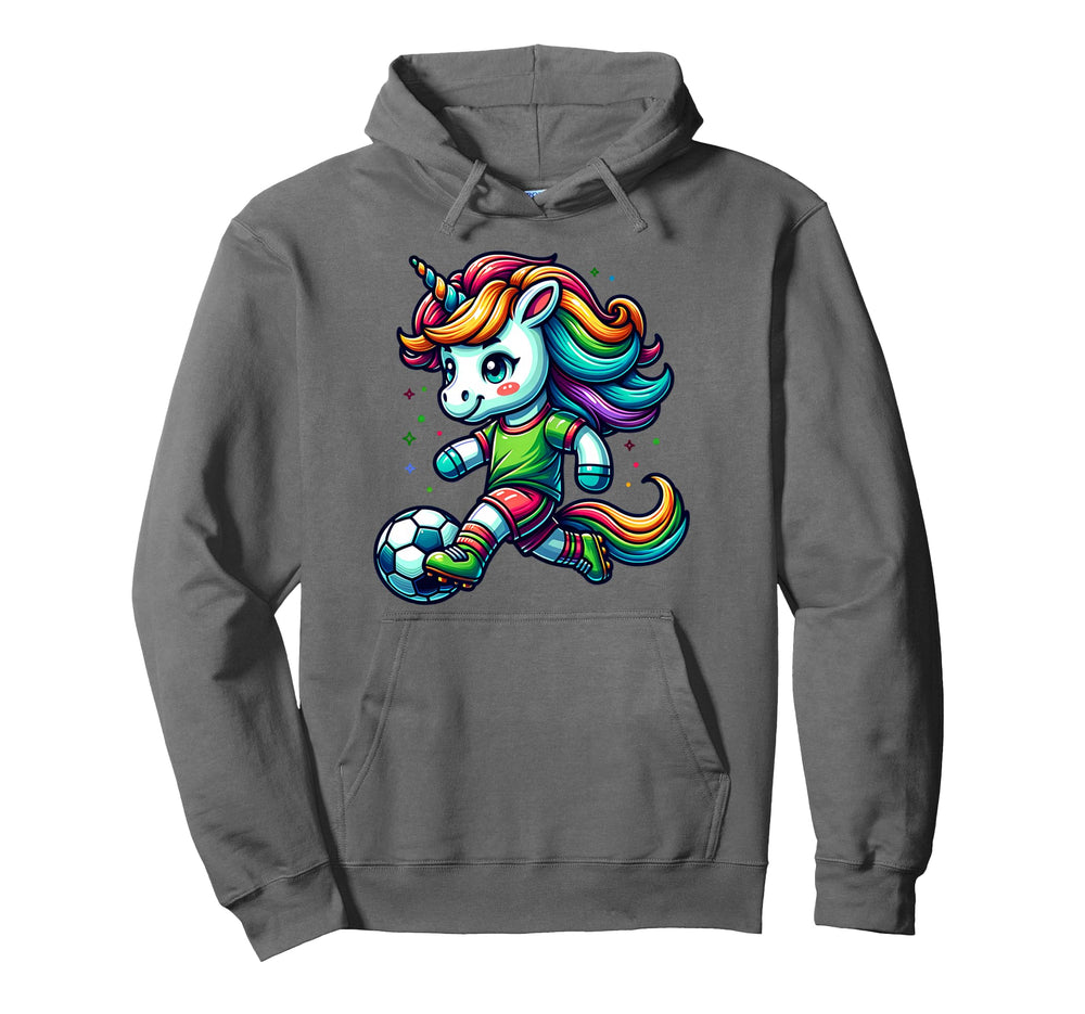 Footballer Unicorn Fans Soccer Team Hoodie - Fun Novelty Design for Adults