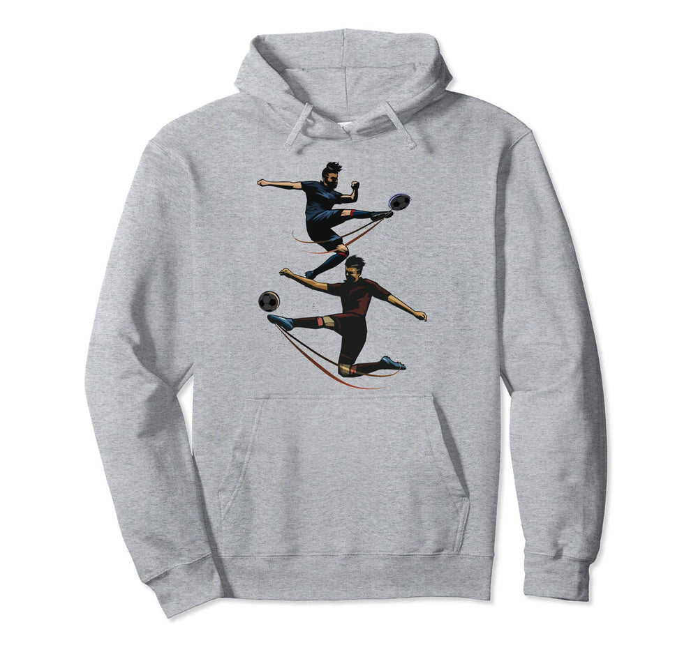 Soccer Player Kick Goal Keeper Goalie Hoodie - Custom Art Print for Adults