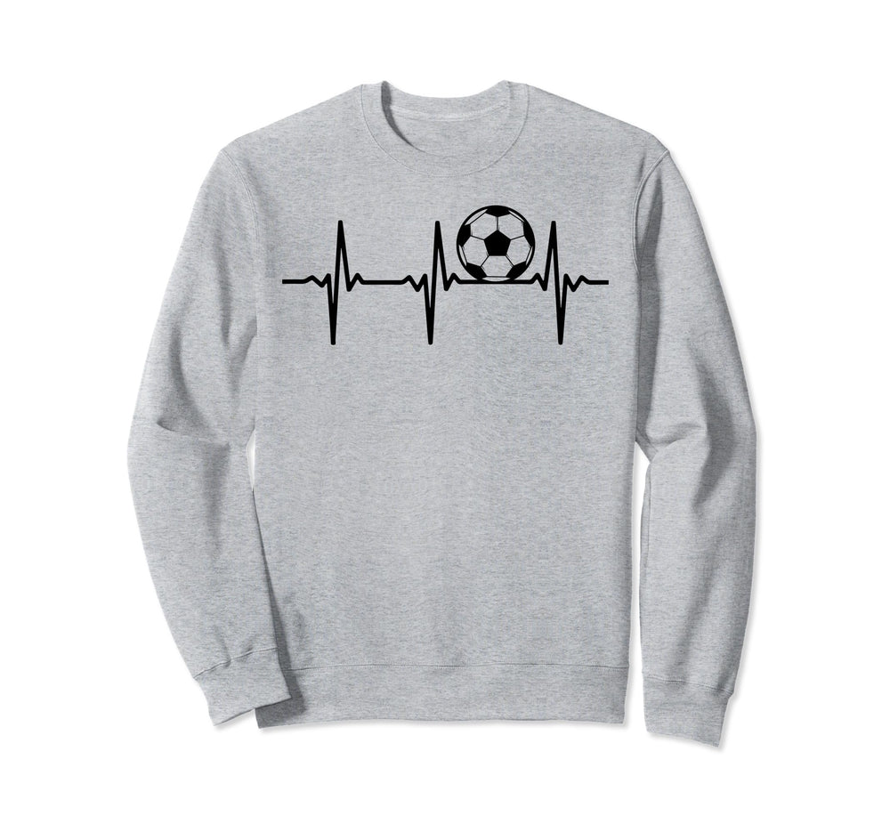 Soccer Heartbeat Soccer Ball Soccer Sweatshirt - Aesthetic Graphic Unisex