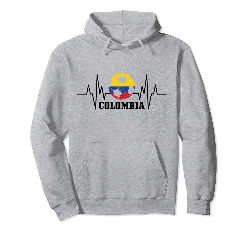 Colombia Heartbeat Colombian Flag Fan Hoodie - Custom Art Print Men Women