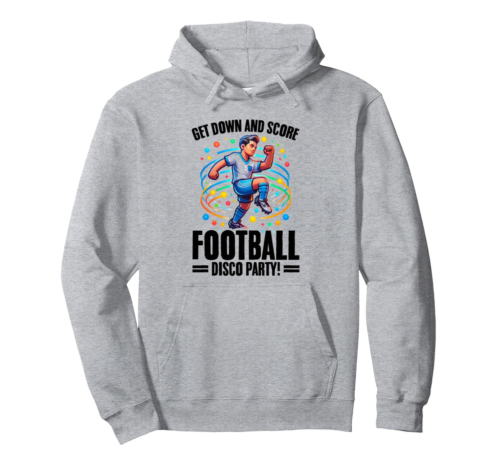 Funny Disco Football Soccer Player Hoodie - Fun Novelty Design Men Women