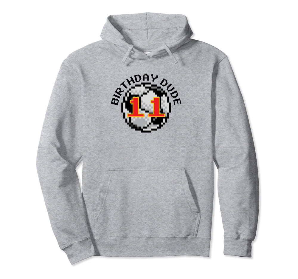 11 Year Old 11Th Birthday Dude 8 Bit Hoodie - Minimalist Print for Adults