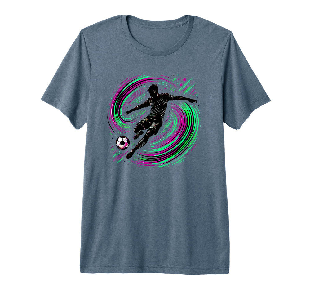 Powerful Soccer Kick Male Athletes T-Shirt - Casual Everyday Wear Unisex