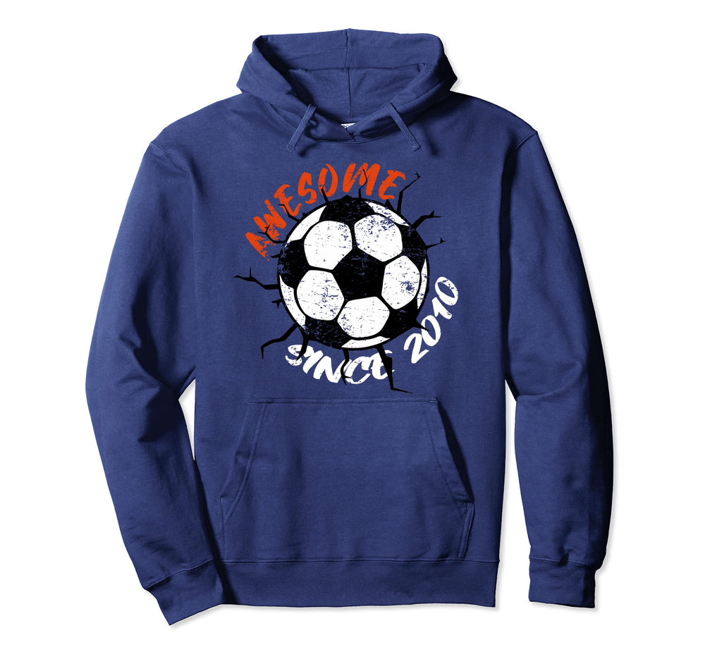 10Th Birthday 10 Years Old Soccer Player Hoodie - Graphic Print for Adults