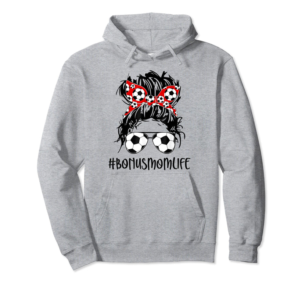 Bonus Mom Life Soccer Bonus Mom Mothers Hoodie - Minimalist Print Unisex