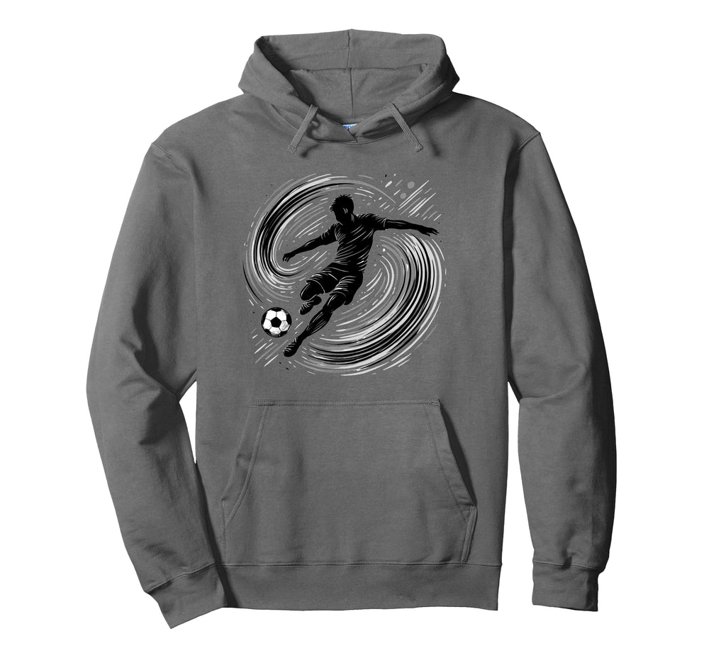 Powerful Soccer Kick And Teen Fans Hoodie - Minimalist Print Unisex