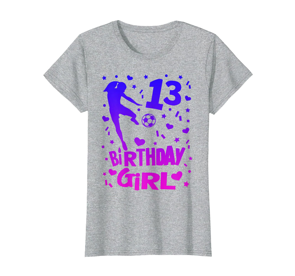 13Th Birthday Soccer Party Gift Teen 13 T-Shirt - Minimalist Print Unisex
