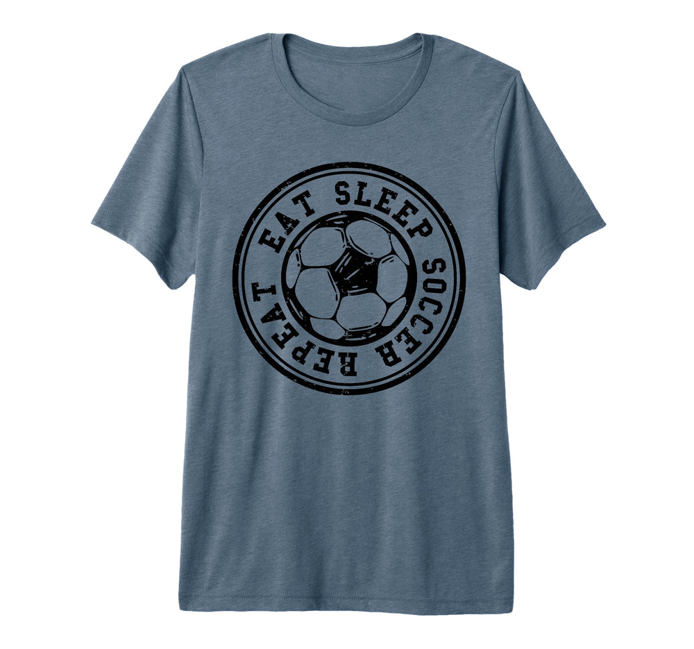 Eat Sleep Soccer Repeat Soccer Sports T-Shirt - Trendy Graphic for Adults