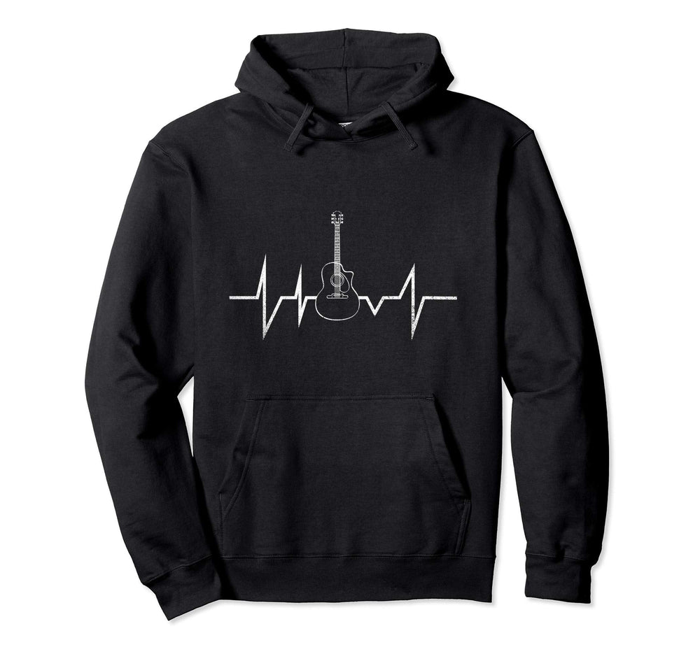 Heartbeat Guitar Hoodie - Aesthetic Graphic for Adults