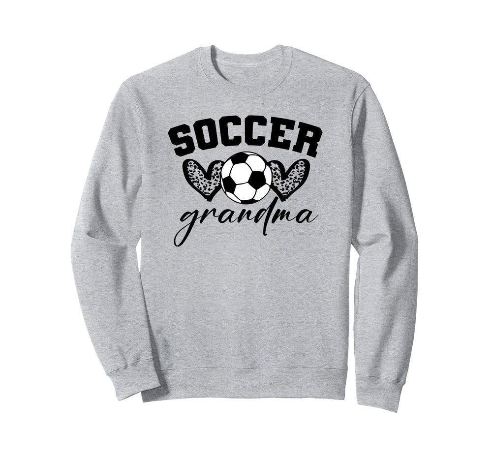 Soccer Grandma Leopard Hearts Sweatshirt - Casual Everyday Wear Men Women