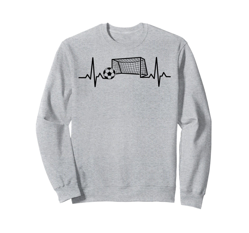 Soccer Heartbeat Football Lovers Sweatshirt - Casual Everyday Wear Unisex