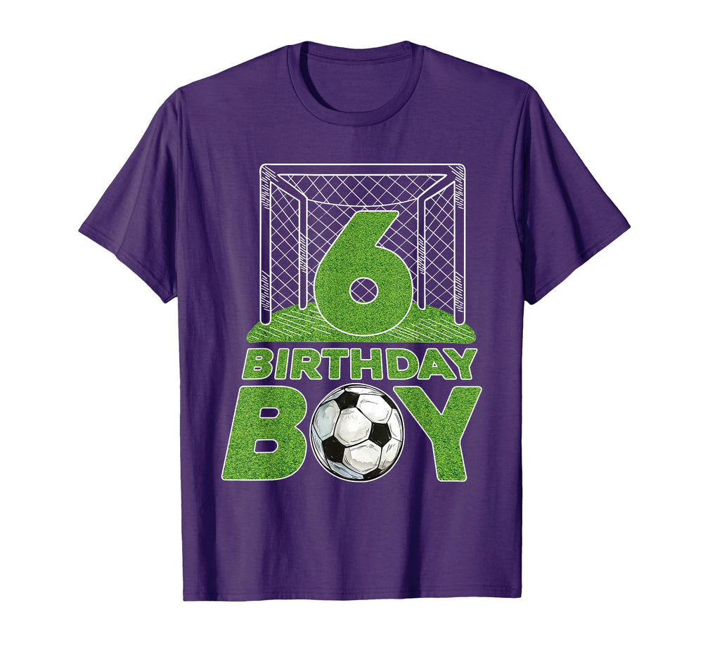 6Th Birthday 6 Years Old Soccer T-Shirt - Streetwear Style for Adults