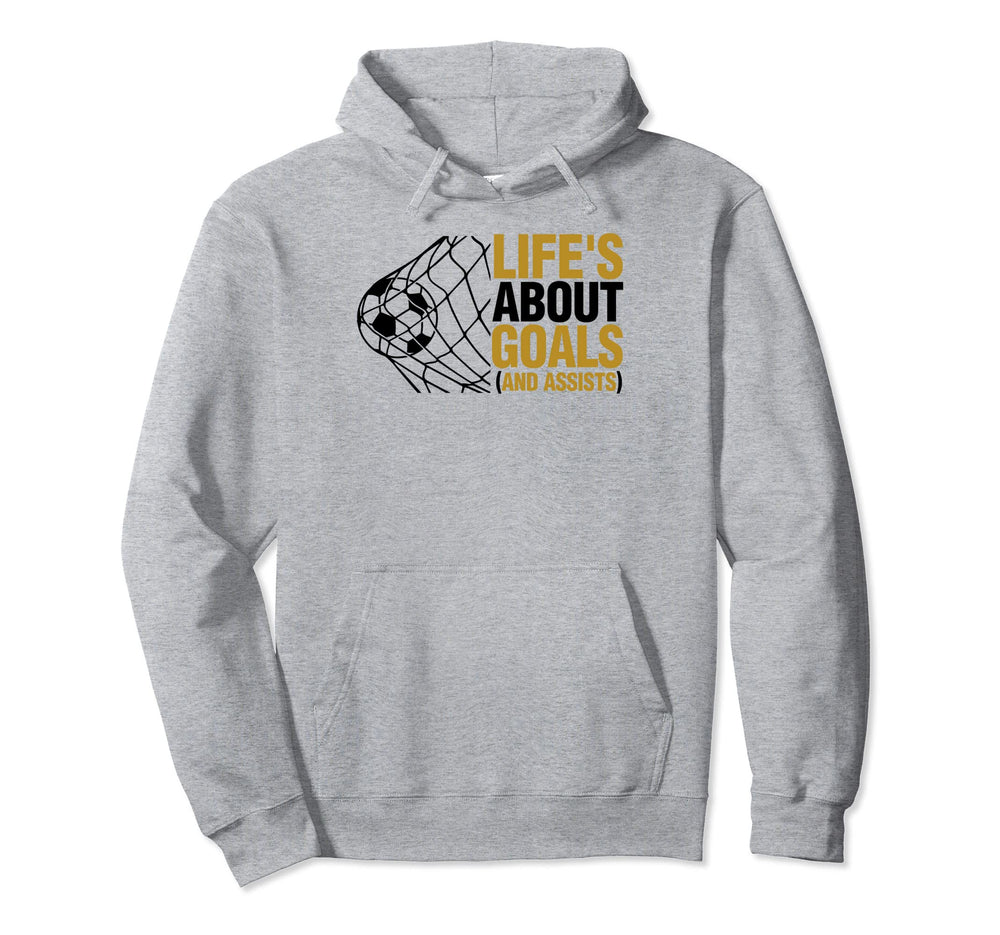 Soccer Children Lifes About Goals Hoodie - Casual Everyday Wear for Adults