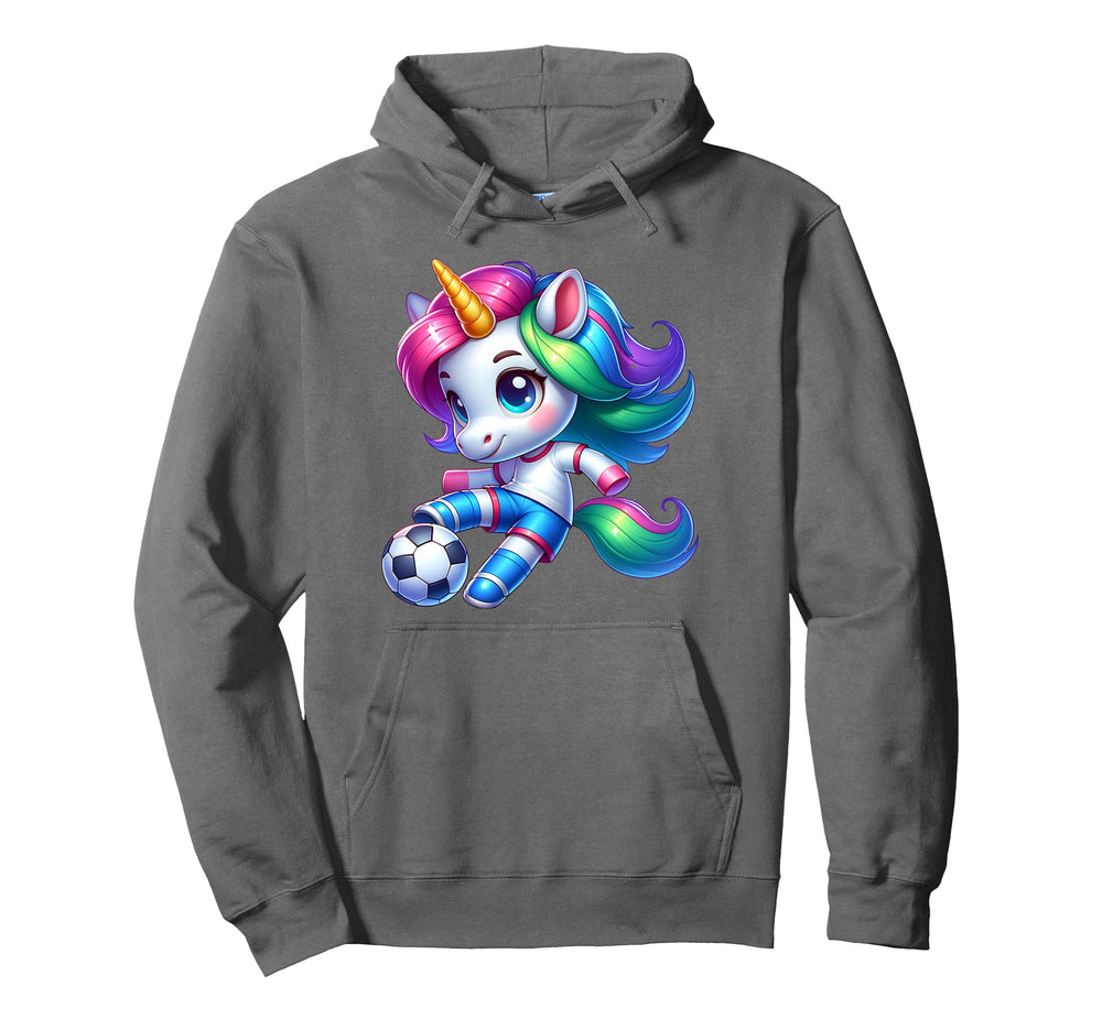 Footballer Unicorn Fans Soccer Team Hoodie - Graphic Print Men Women