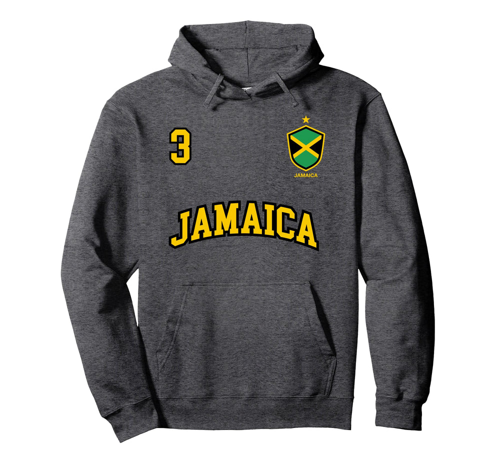 Jamaica Number 3 Soccer Team Sports Hoodie - Novelty Apparel Unisex