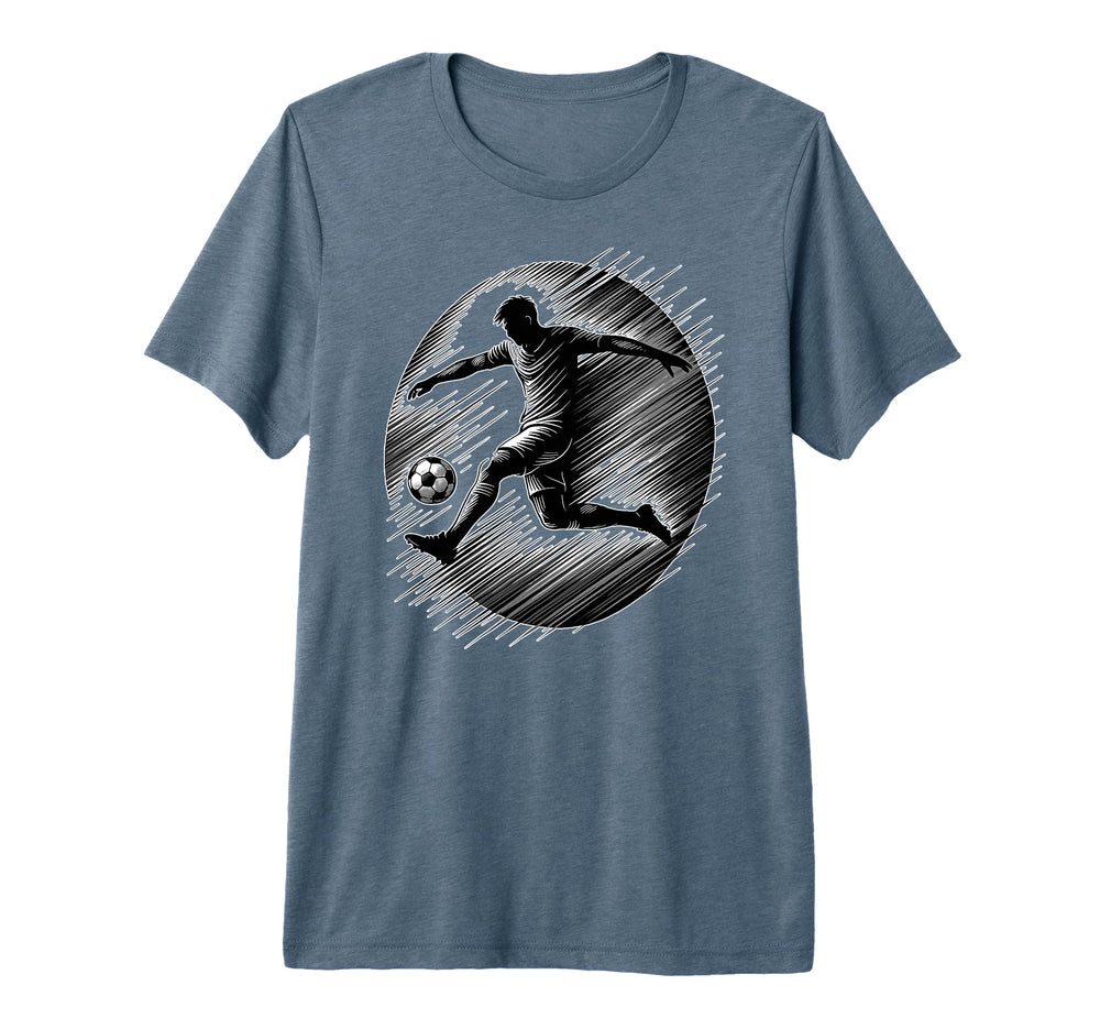 Soccer Motion Teen And Male T-Shirt - Casual Everyday Wear for Adults