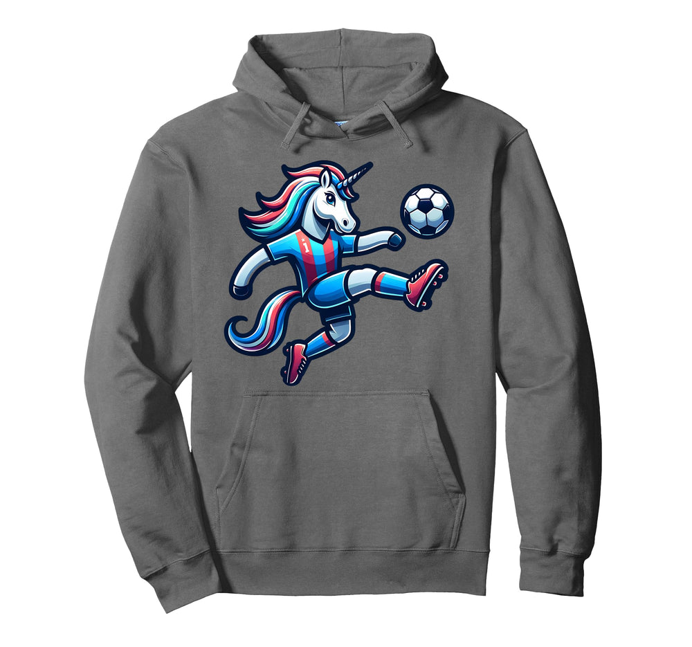 Footballer Unicorn Fans Soccer Team Hoodie - Novelty Apparel for Adults