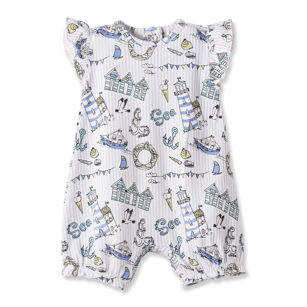 Seashore Bubble Romper – Bamboo Baby Girl Outfit Tesa Babe